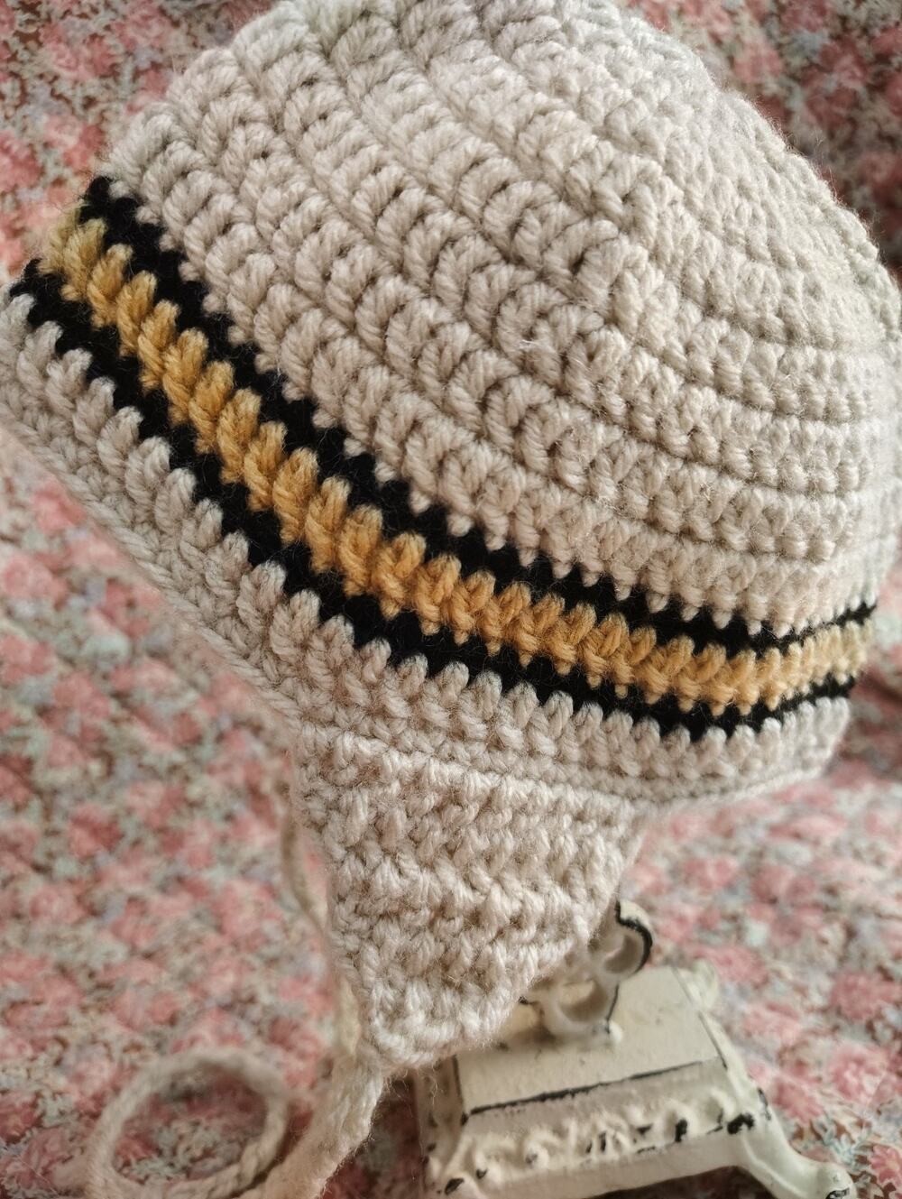 Handmade Amish Infant Knitted Baby Beanie Hat